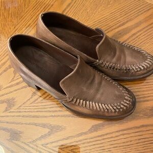 Classic Brown Leather Loafers for Women